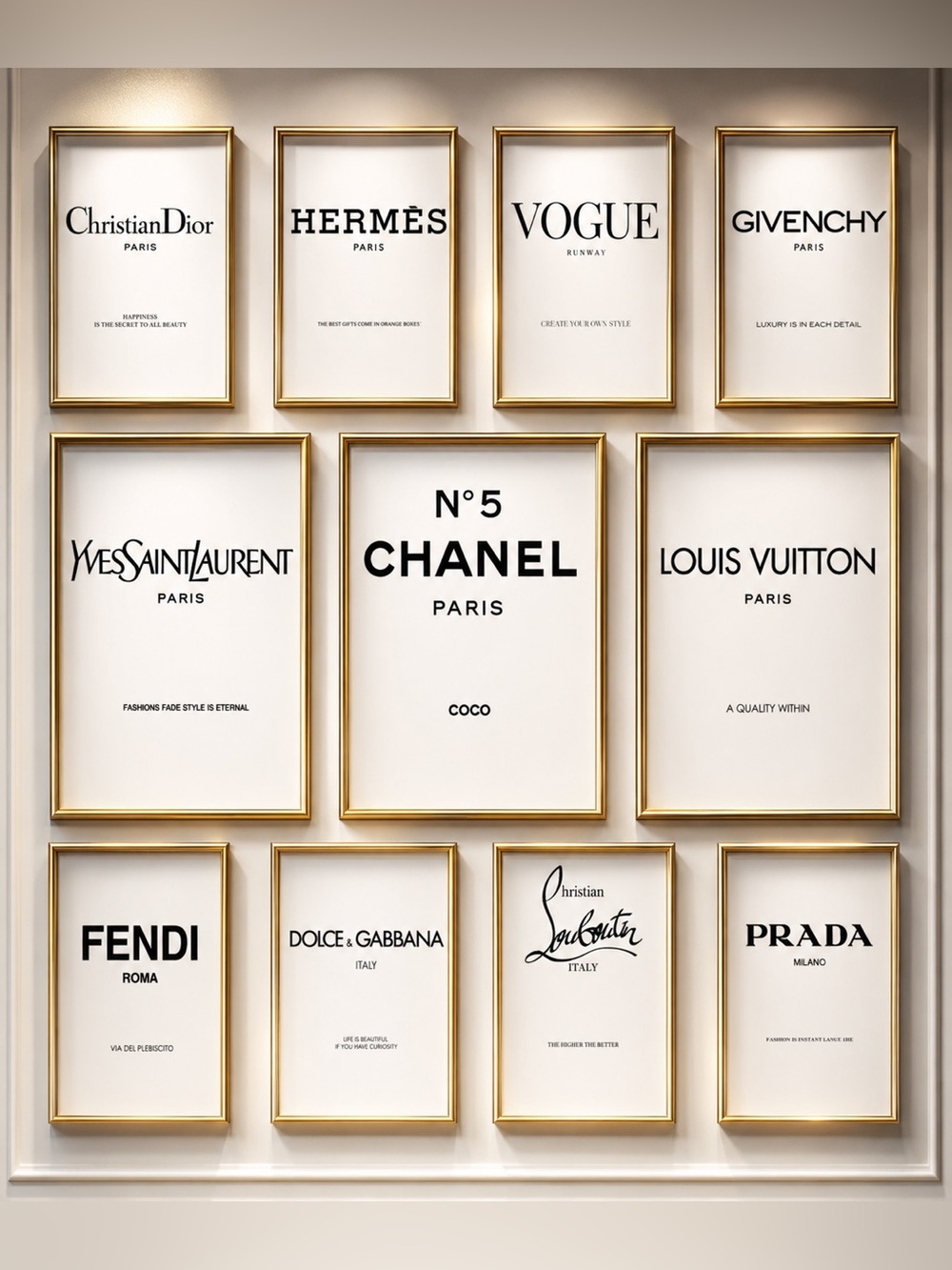 Set of 3 Fashion Designer Quote Prints | Luxe Wall Art Gift + Surprise✨